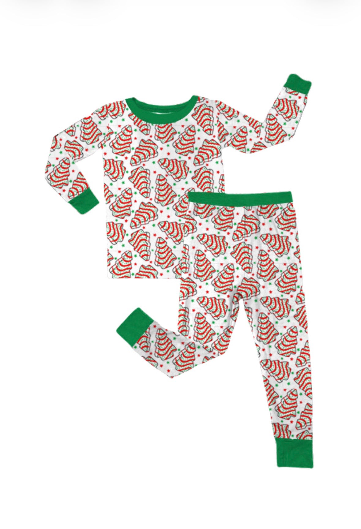Christmas Cakes Kids Bamboo Long Sleeve Pant Set