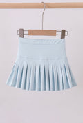 Kids Blue Pleated Skort