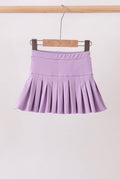 Kids Purple Pleated Skort