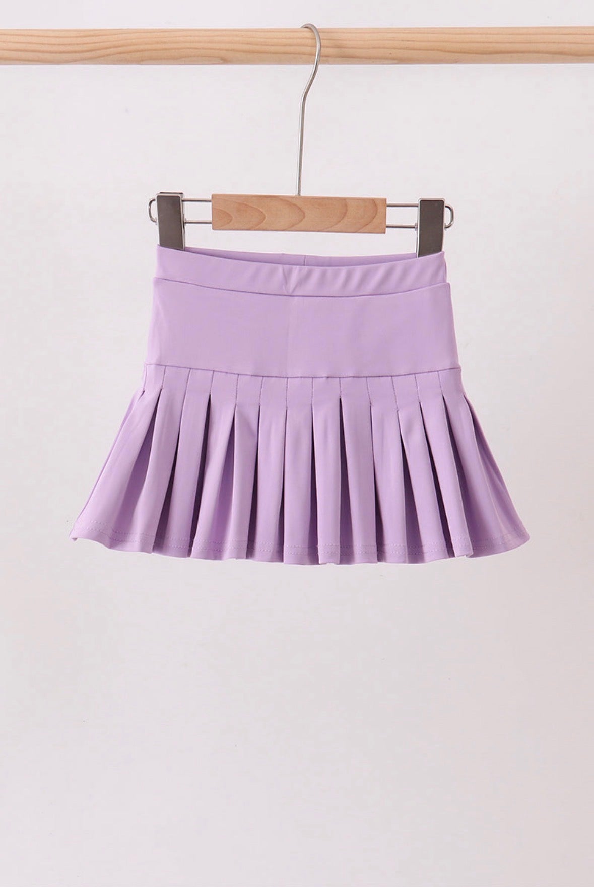 Kids Purple Pleated Skort