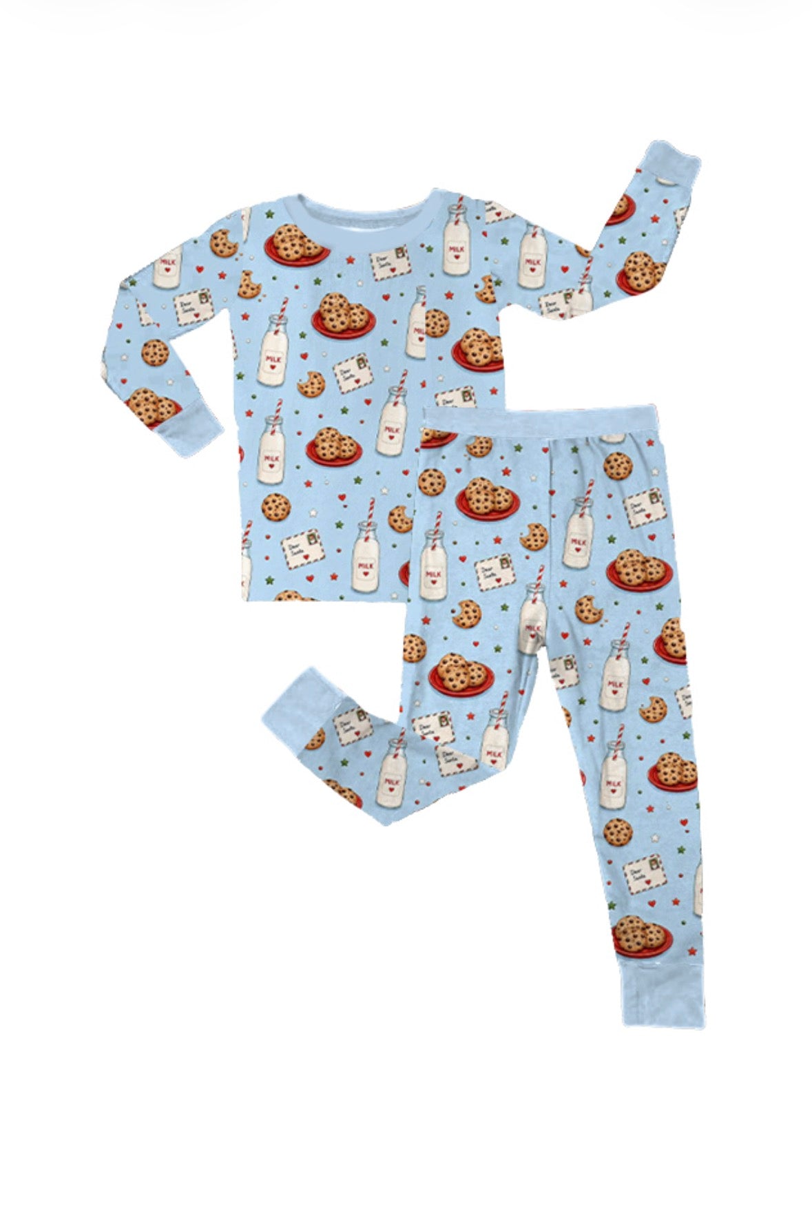 Milk and Cookies Kids Bamboo Long Sleeve Pant Set