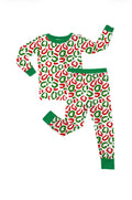 Christmas Leopard Kids Bamboo Long Sleeve Pant Set