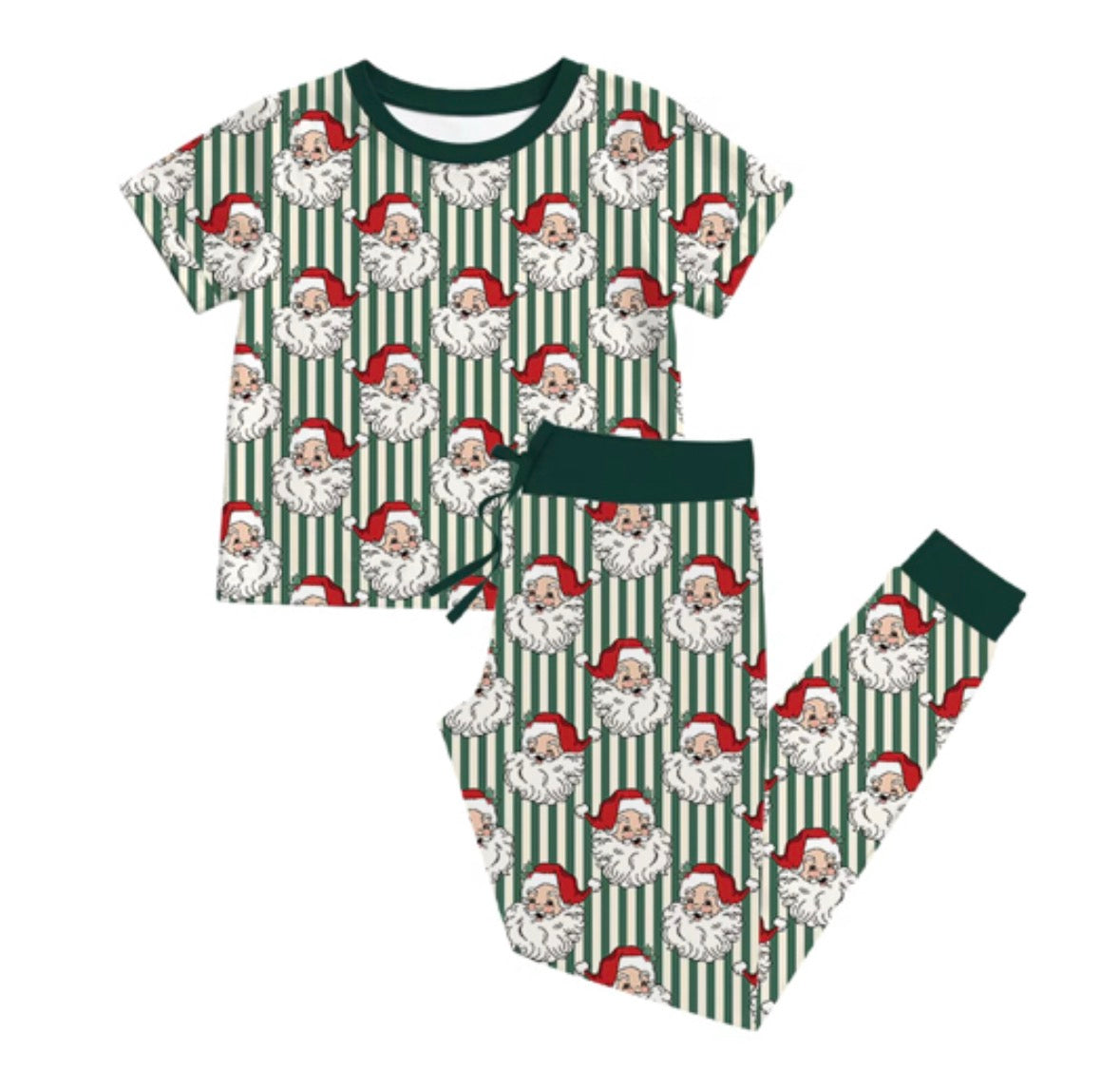 Vintage Santa Adult Bamboo Jogger Set