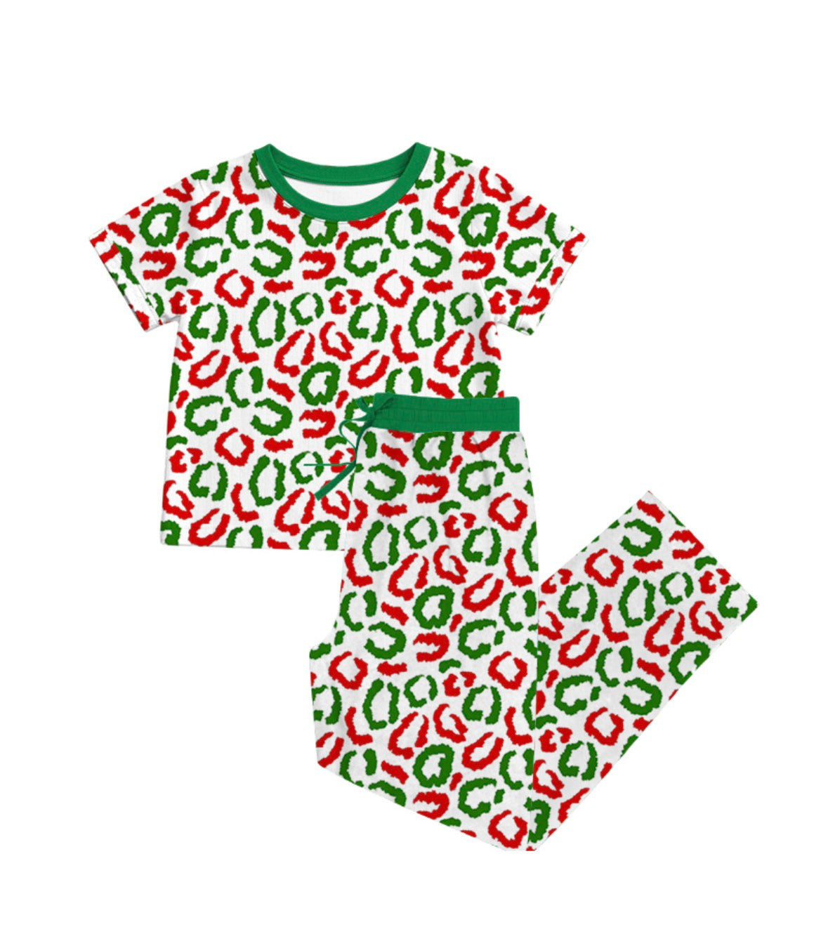 Christmas Leopard Adult Bamboo Pant Set