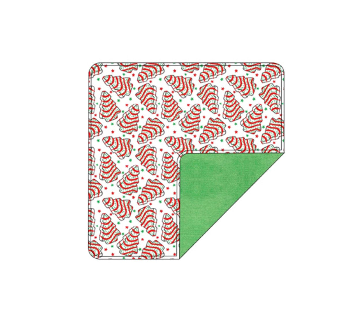Christmas Cakes Bamboo Minky Back Blanket