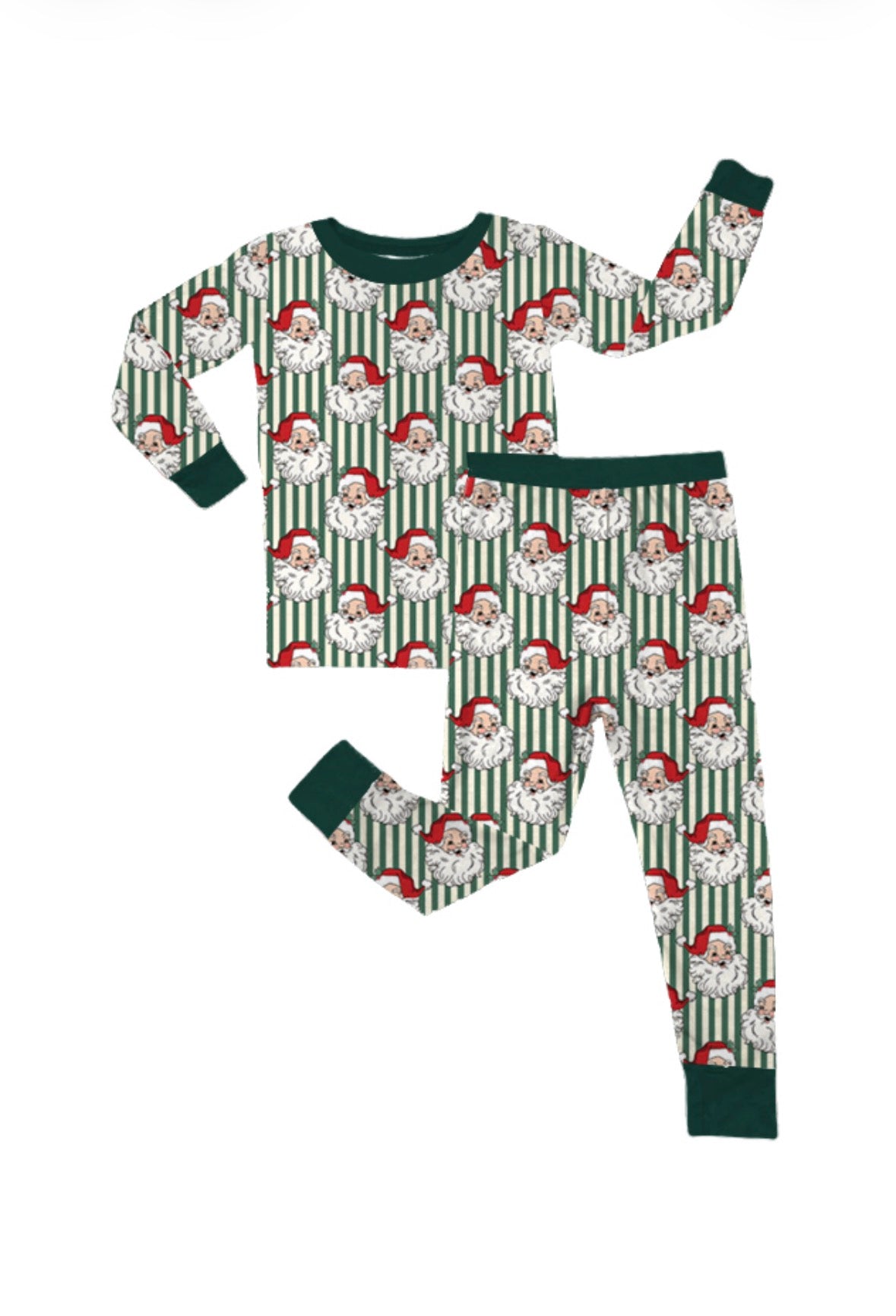Vintage Santa Kids Bamboo Long Sleeve Pant Set