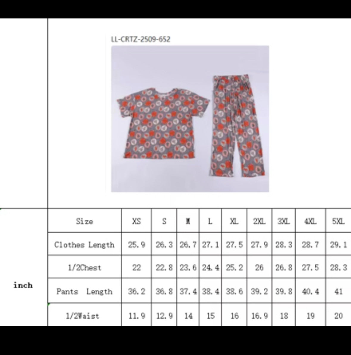 Christmas Cakes Adult Bamboo Pant Set