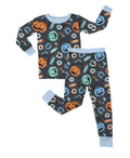 Kids Two Piece Blue and Orange Pumpkin Set